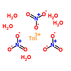 Thulium nitrate hydrate (1:3:5) structure