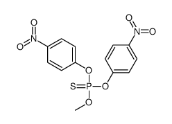 Thiophosphoric acid O,O-bis(4-nitrophenyl)O-methyl ester Structure