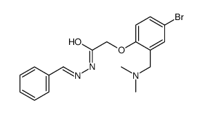 N-[(E)-benzylideneamino]-2-[4-bromo-2-[(dimethylamino)methyl]phenoxy]acetamide结构式