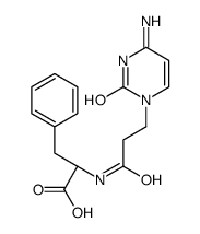 (2S)-2-[3-(4-amino-2-oxopyrimidin-1-yl)propanoylamino]-3-phenylpropanoic acid Structure