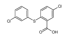 2-<(3-chlorophenyl)thio>-5-chlorobenzoic acid Structure