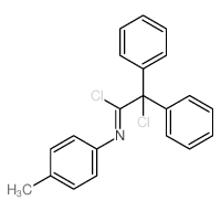 1,2-dichloro-N-(4-methylphenyl)-2,2-diphenyl-ethanimine结构式