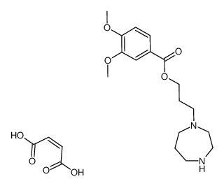 3,4-Dimethoxy-benzoic acid 3-[1,4]diazepan-1-yl-propyl ester; compound with (Z)-but-2-enedioic acid结构式