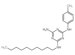 1,3,5-Triazine-2,4,6-triamine,N2-decyl-N4-(4-methylphenyl)-结构式