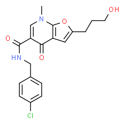 Furo[2,3-b]pyridine-5-carboxamide,N-[(4-chlorophenyl)methyl]-4,7-dihydro-2-(3-hydroxypropyl)-7-methyl-4-oxo- picture