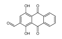 1,4-dihydroxy-9,10-dioxoanthracene-2-carbaldehyde Structure