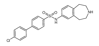 4'-chloro-biphenyl-4-sulfonic acid (2,3,4,5-tetrahydro-1H-benzo[d]azepin-7-yl)-amide结构式