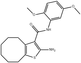 2-amino-n-(2,5-dimethoxyphenyl)-4,5,6,7,8,9-hexahydrocycloocta[b]thiophene-3-carboxamide picture