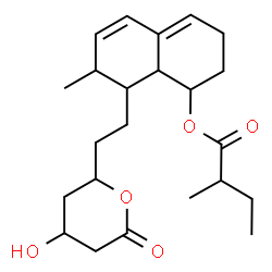 2-Methylbutyric acid 8-[2-(4-hydroxy-6-oxotetrahydro-2H-pyran-2-yl)ethyl]-7-methyl-1,2,3,7,8,8a-hexahydronaphthalen-1-yl ester Structure