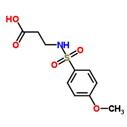 3-(4-METHOXY-BENZENESULFONYLAMINO)-PROPIONIC ACID结构式