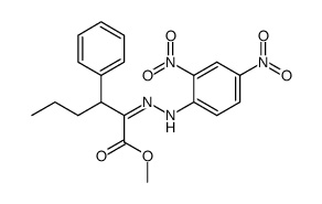 2-(2,4-Dinitrophenylhydrazono)-3-phenyl-hexansaeure-methylester结构式