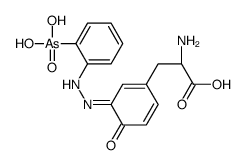 (2S)-2-amino-3-[3-[(2-arsonophenyl)hydrazinylidene]-4-oxocyclohexa-1,5-dien-1-yl]propanoic acid Structure