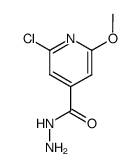 4-Pyridinecarboxylic acid, 2-chloro-6-Methoxy-, hydrazide结构式