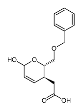 4,5-Dihydro-6-hydroxy-2β-benzyloxymethyl-3α-tetrahydropyranessigsaeure Structure