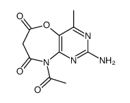 9-acetyl-2-amino-4-methyl-9H-pyrimido[5,4-b][1,4]oxazepine-6,8-dione Structure