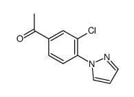 1-(3-chloro-4-pyrazol-1-ylphenyl)ethanone Structure