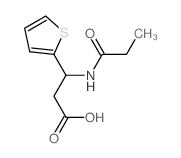 2-Thiophenepropanoicacid, b-[(1-oxopropyl)amino]- structure