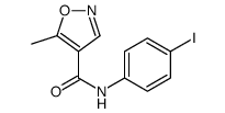 N-(4-iodophenyl)-5-methyl-1,2-oxazole-4-carboxamide Structure