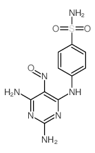 4-[(2,6-diamino-5-nitroso-pyrimidin-4-yl)amino]benzenesulfonamide structure