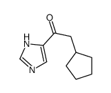 2-Cyclopentyl-1-(1H-imidazol-4-yl)ethanone Structure