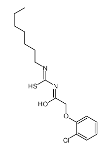 2-(2-chlorophenoxy)-N-(heptylcarbamothioyl)acetamide Structure