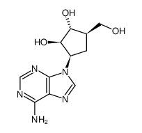 (1R)-3α-(6-Amino-9H-purin-9-yl)-5α-hydroxymethyl-1β,2α-cyclopentanediol Structure