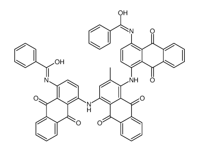 N,N'-[(9,10-dihydro-2-methyl-9,10-dioxoanthracene-1,4-diyl)bis[imino(9,10-dihydro-9,10-dioxoanthracene-4,1-diyl)]]bis(benzamide)结构式