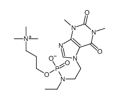 [2-(1,3-dimethyl-2,6-dioxopurin-7-yl)ethyl-ethylamino]-[3-(trimethylazaniumyl)propoxy]phosphinate Structure