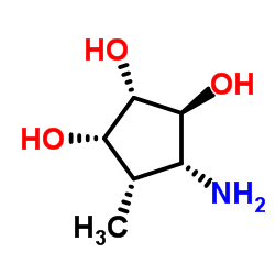 1,2,3-Cyclopentanetriol, 4-amino-5-methyl-, (1S,2S,3S,4R,5S)- (9CI) picture