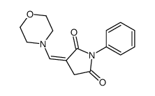 3-(morpholin-4-ylmethylidene)-1-phenylpyrrolidine-2,5-dione结构式