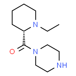 Piperazine, 1-[[(2S)-1-ethyl-2-piperidinyl]carbonyl]- (9CI) structure