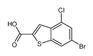 6-bromo-4-chloro-1-benzothiophene-2-carboxylic acid结构式