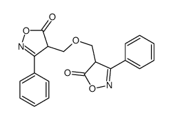 4-[(5-oxo-3-phenyl-4H-1,2-oxazol-4-yl)methoxymethyl]-3-phenyl-4H-1,2-oxazol-5-one结构式