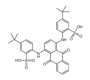 2,2'-[(9,10-dihydro-9,10-dioxo-1,4-anthrylene)diimino]bis[5-tert-butylbenzenesulphonic] acid structure