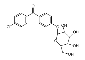 (4-Chlorophenyl)(4-(beta-D-glucopyranosyloxy)phenyl)methanone hemihydr ate structure