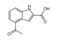 acetyl-4 carboxy-2 indole结构式