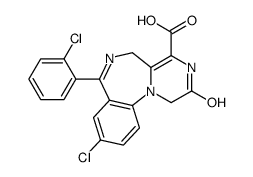 9-chloro-7-(2-chlorophenyl)-2-oxo-3,5-dihydro-1H-pyrazino[1,2-a][1,4]benzodiazepine-4-carboxylic acid Structure
