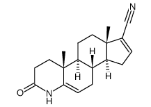 4-aza-androst-5,16-diene-17-cyano-3-one Structure