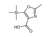 2-methyl-5-trimethylsilyl-1,3-oxazole-4-carboxylic acid Structure