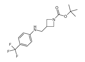 1-BOC-3-([(4-TRIFLUOROMETHYL-PHENYL)-AMINO]-METHYL)-AZETIDINE structure