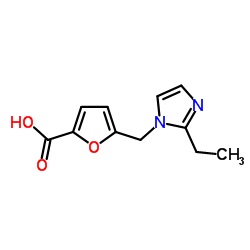 5-[(2-Ethyl-1H-imidazol-1-yl)methyl]-2-furoic acid结构式