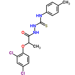 2-[2-(2,4-Dichlorophenoxy)propanoyl]-N-(4-methylphenyl)hydrazinecarbothioamide结构式