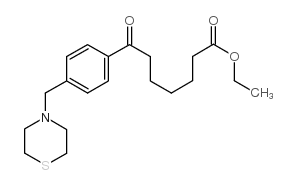 ETHYL 7-OXO-7-[4-(THIOMORPHOLINOMETHYL)PHENYL]HEPTANOATE结构式