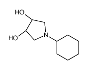 (3S,4S)-1-cyclohexylpyrrolidine-3,4-diol结构式