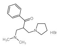 1-Propanone,2-[(dimethylamino)methyl]-1-phenyl-3-(1-pyrrolidinyl)-, hydrobromide (1:2) structure