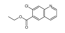 6-Quinolinecarboxylic acid, 7-chloro-, ethyl ester结构式