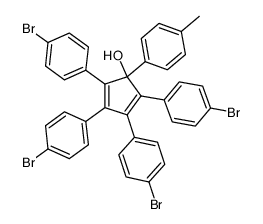 1-(p-tolyl)-2,3,4,5-tetra(4-bromophenyl)cyclopenta-2,4-dien-1-ol结构式