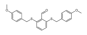 2,6-bis[(4-methoxyphenyl)methylsulfanyl]benzaldehyde结构式