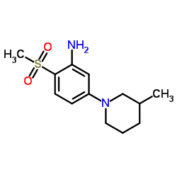 5-(3-Methyl-1-piperidinyl)-2-(methylsulfonyl)aniline Structure