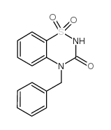 4-Benzyl-2H-1,2,4-benzothiadiazin-3(4H)-on-1,1-dioxide结构式